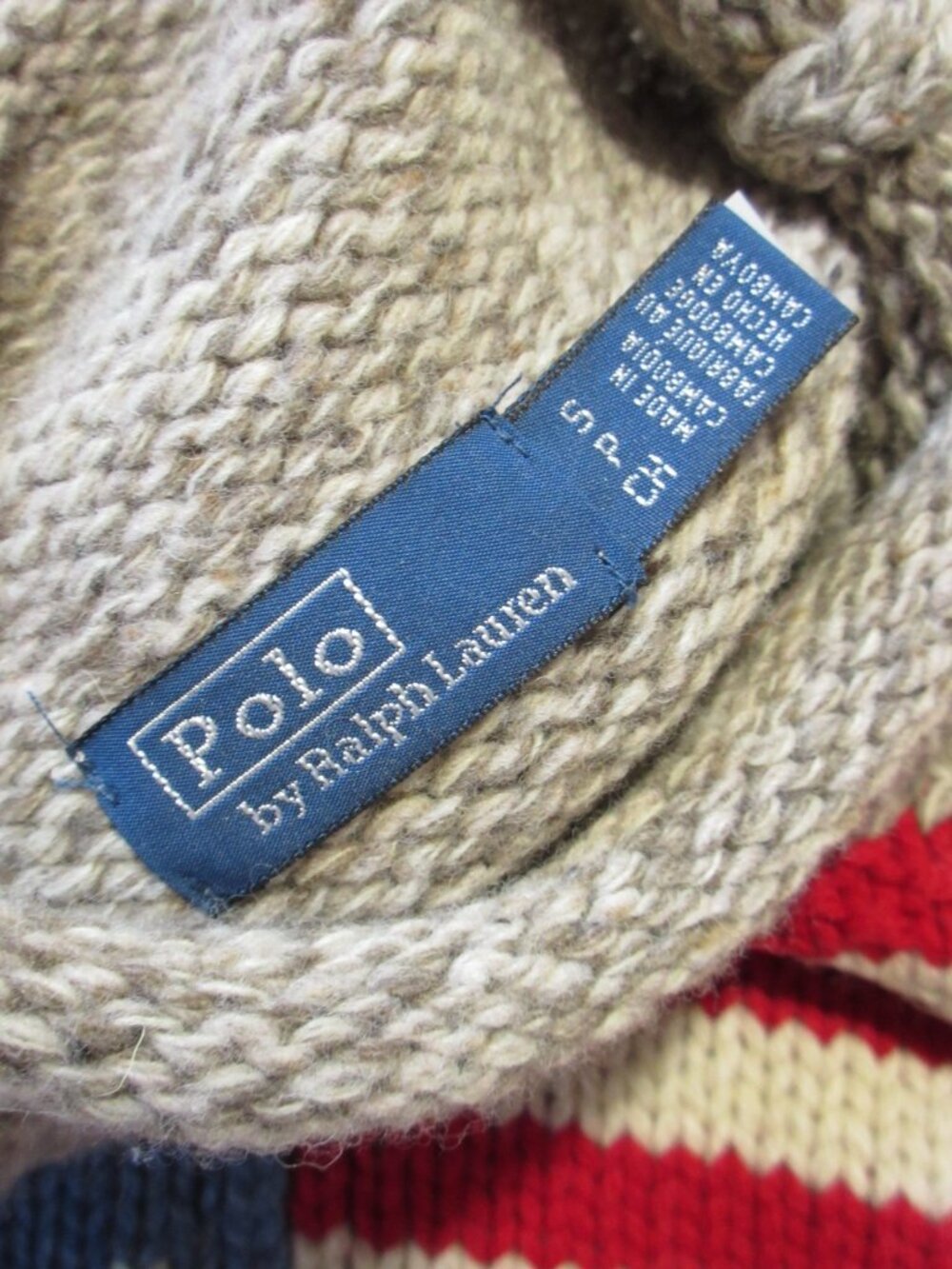 Polo Ralph Lauren Women's American Flag Wool Blend Roll Neck Jumper Sweater S - Picture 9 of 12